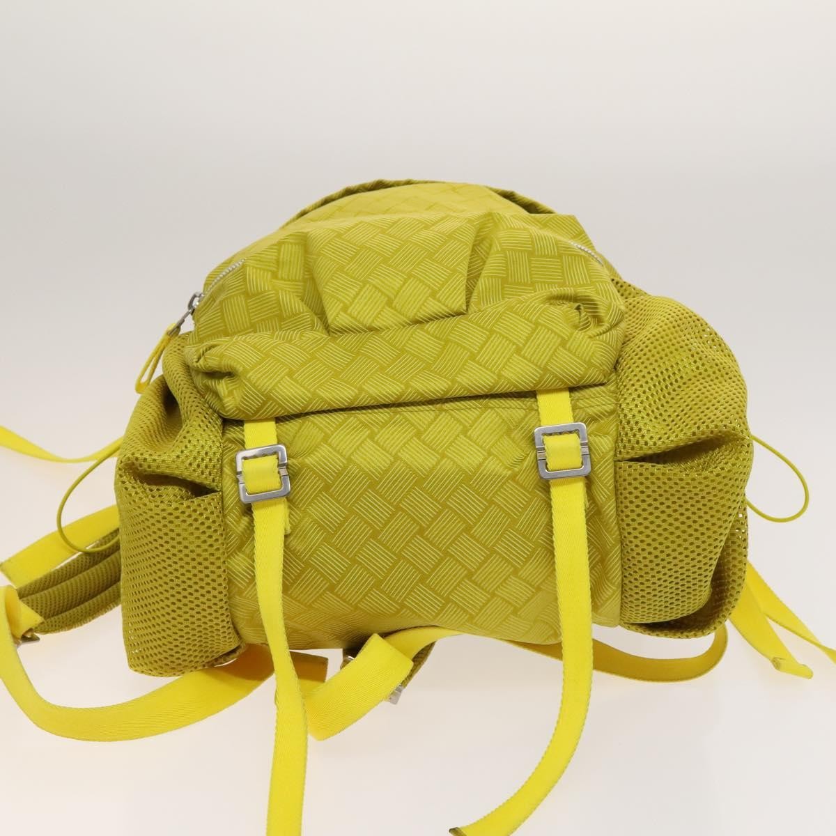 Bottega Veneta Vintage Backpack Nylon, Yellow, Nylon, Backpack