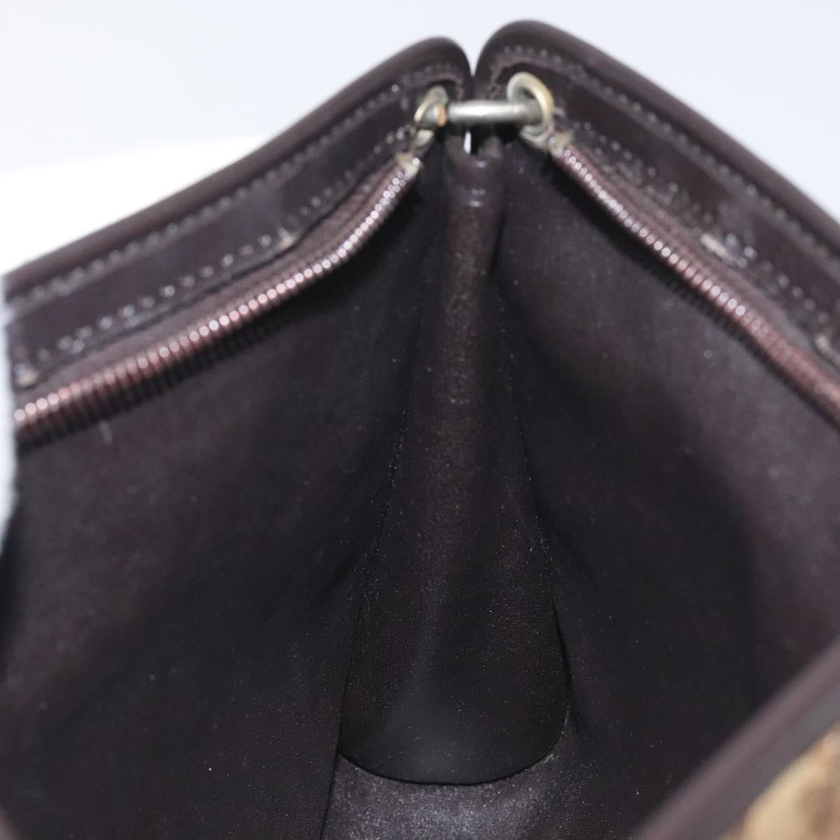 Christian Dior Vintage Trotter Shoulder Bag Canvas, BROWN, CANVAS, Shoulder bag