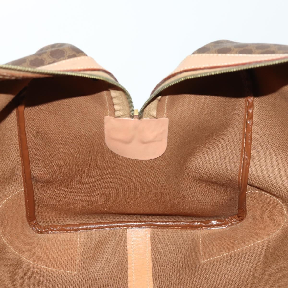 Celine Vintage Duffle Bag Canvas and Leather, BROWN, CANVAS, Travel bag