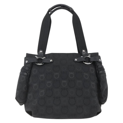 Salvatore Ferragamo Gancini Tote Nylon, Black, Nylon, Tote Bag