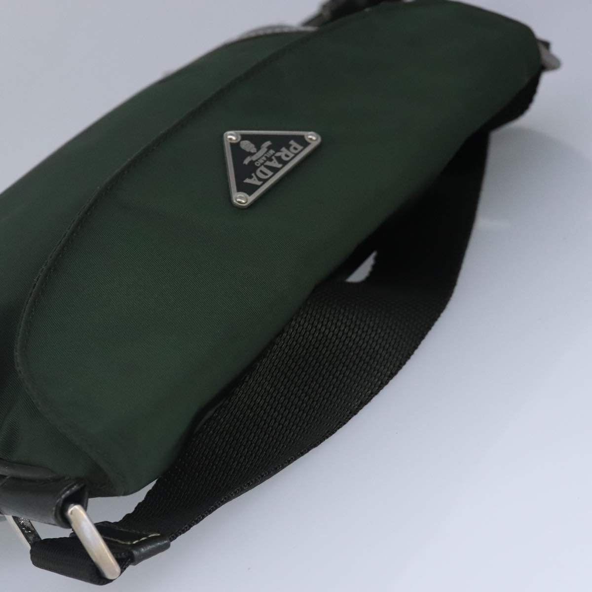 Prada Waist Bag Nylon and leather, KHAKI, NYLON, Shoulder bag