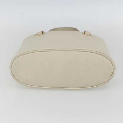 Salvatore Ferragamo Gancini handbag Leather, WHITE, LEATHER, Handbag
