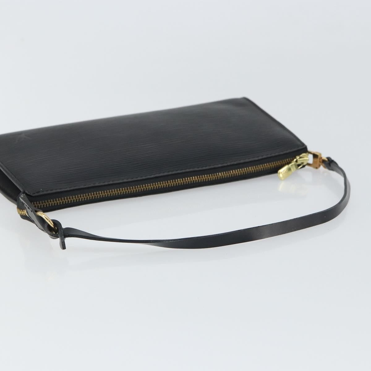 Louis Vuitton Pochette Accessoires Epi Leather, BLACK, LEATHER, Clutche & pouche