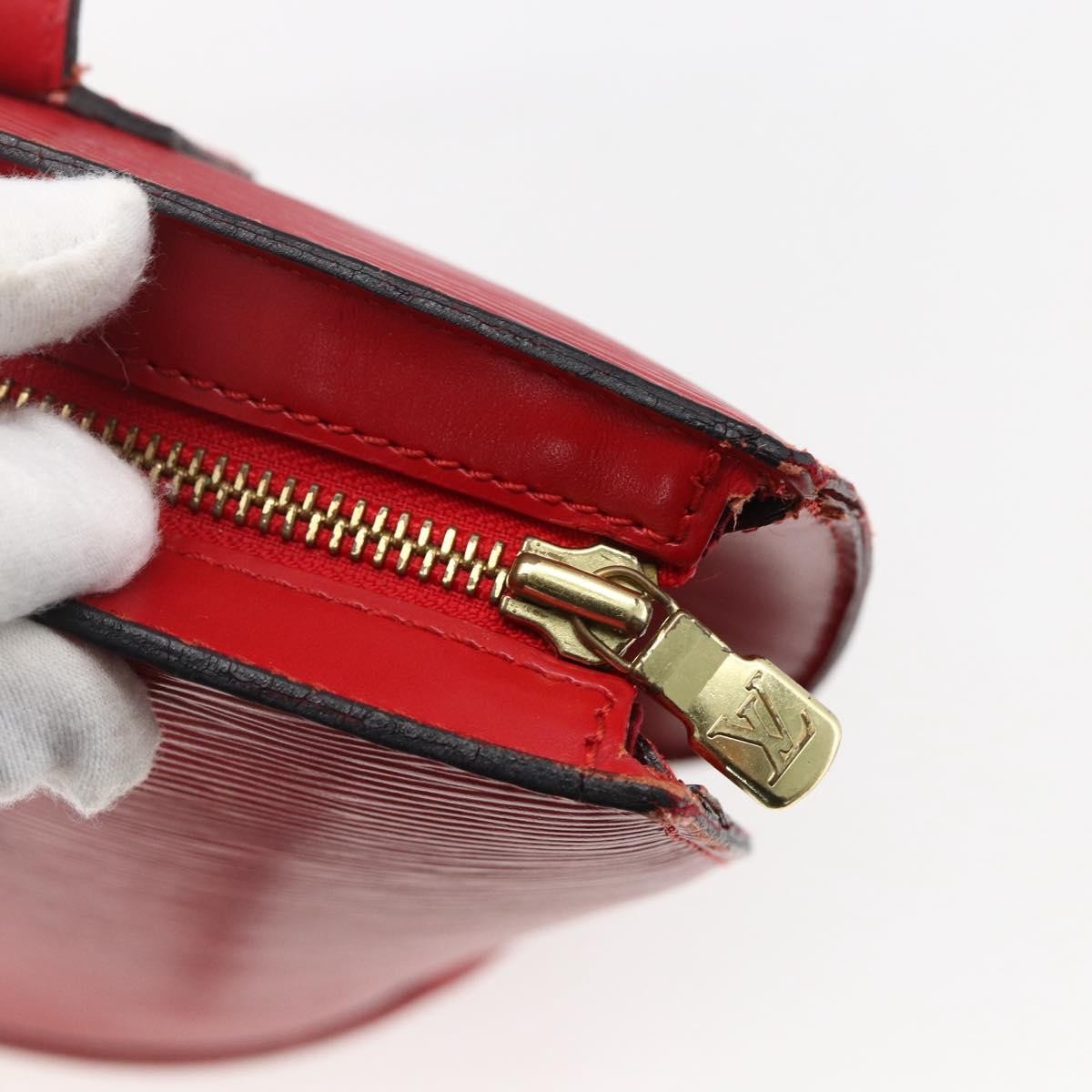 Louis Vuitton Saint Jacques Handbag Epi Leather, RED, LEATHER, Shoulder bag