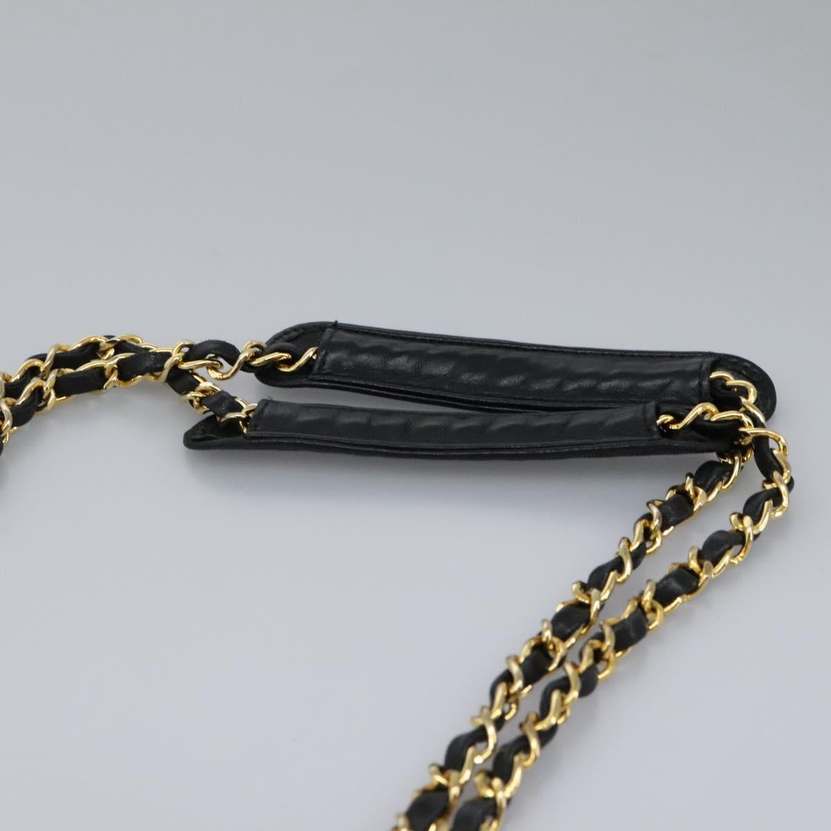 Chanel V Stitch Leather, BLACK, LEATHER, Handbag