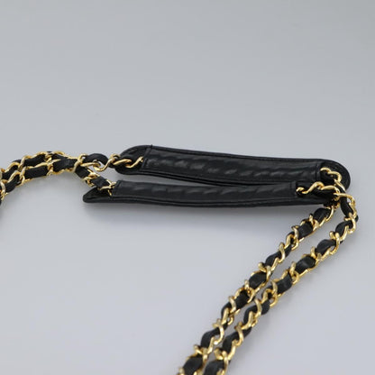 Chanel V Stitch Leather, BLACK, LEATHER, Handbag