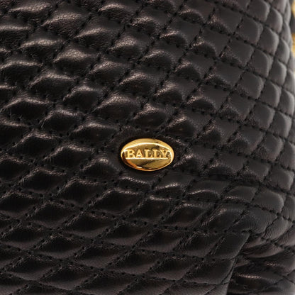 Bally Vintage Chain Shoulder Bag Quilted Leather, Black, Leather, Shoulder Bag