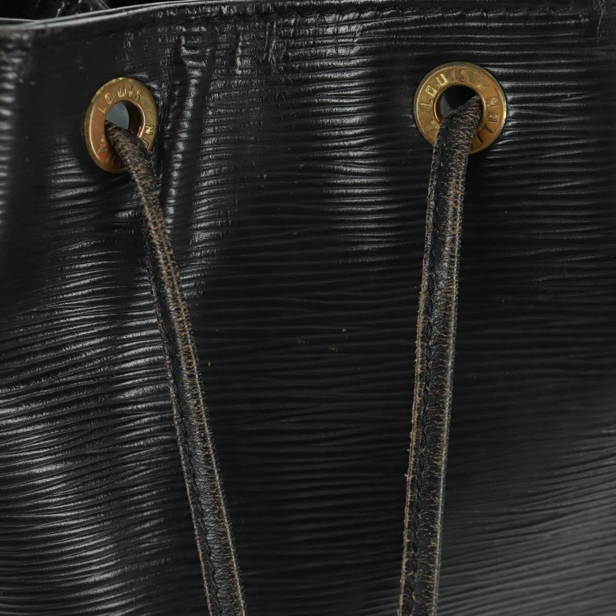 Louis Vuitton Petit Noe Handbag Epi Leather, BLACK, LEATHER, Shoulder bag