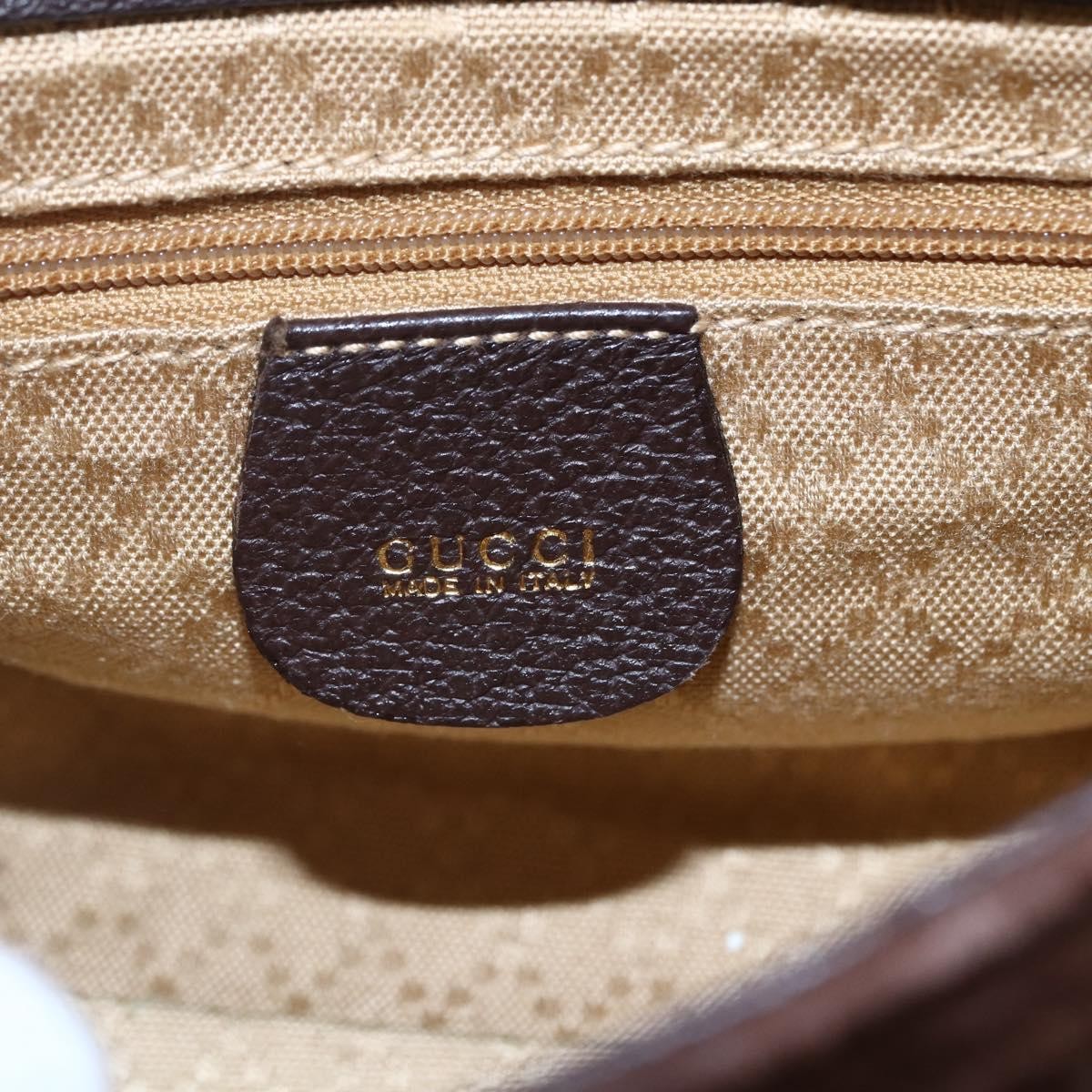 Gucci Vintage Bamboo Front Pocket Tote Suede, BROWN, SUEDE, Handbag