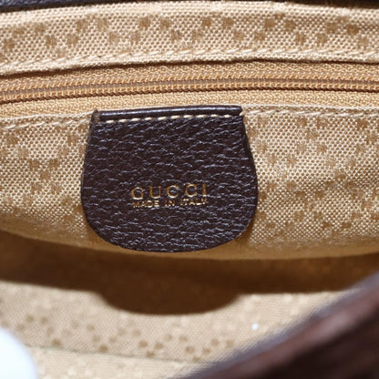 Gucci Vintage Bamboo Front Pocket Tote Suede, BROWN, SUEDE, Handbag