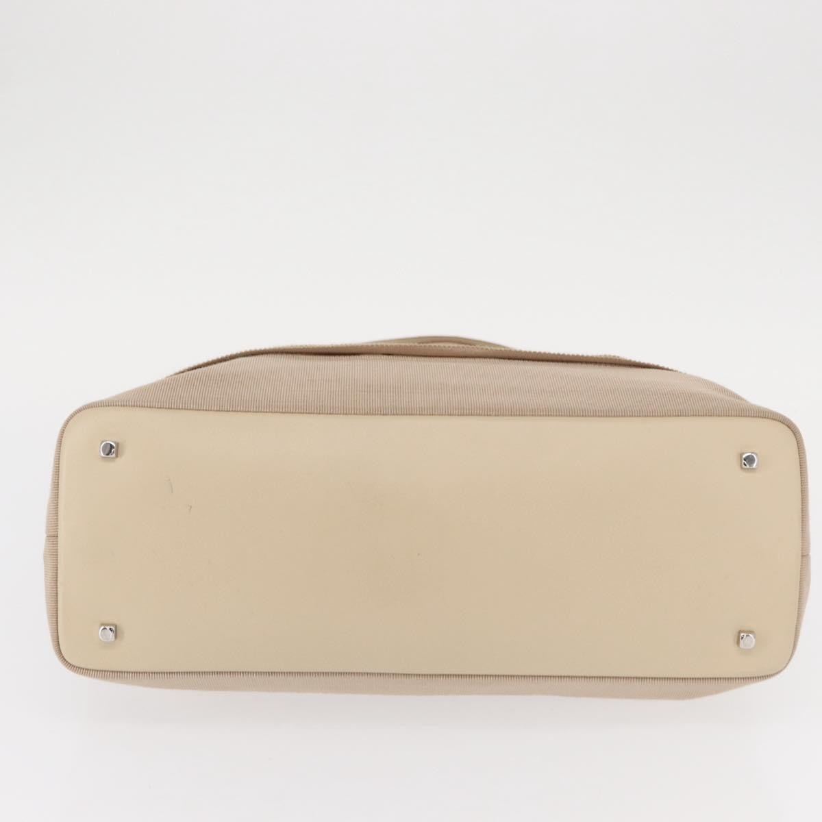 Salvatore Ferragamo Gancini handbag Nylon, BEIGE, NYLON, Handbag