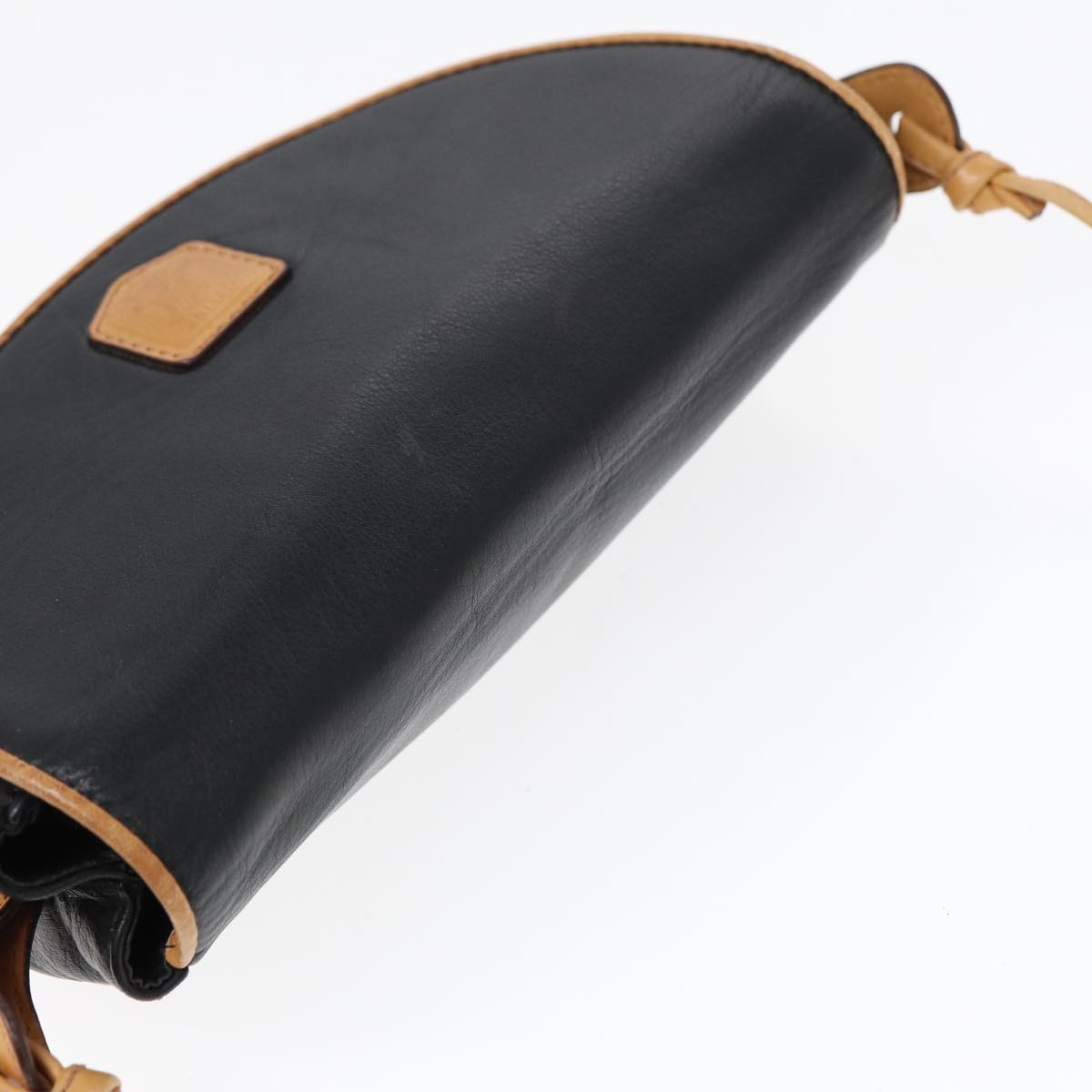 Celine Vintage Macadam Handbag vinyle, BLACK, LEATHER, Shoulder bag