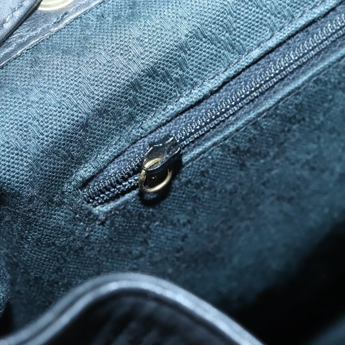 Gucci Vintage Bamboo Backpack Leather, BLACK, LEATHER, Backpack