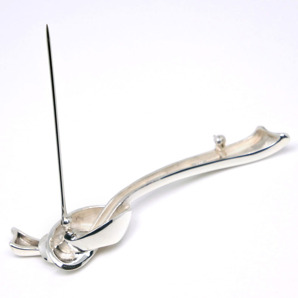 Tiffany & Co. Ribbon Brooch Silver 925, SILVER, SILVER, Brooch