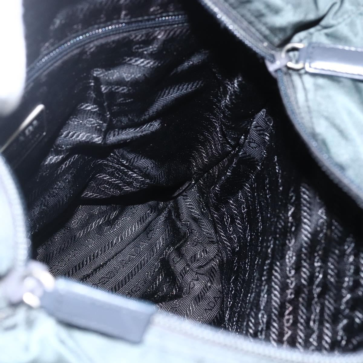 Prada Vintage Zip Tote Tessuto, Green, Nylon, Tote Bag