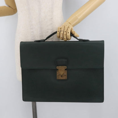 Louis Vuitton Serviette Kourad Briefcase Taiga Leather, Green, Leather, Handbag