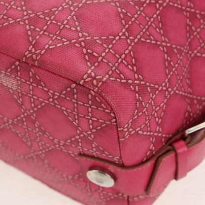 Christian Dior Cannage Handbag Canvas, PINK, CANVAS, Handbag