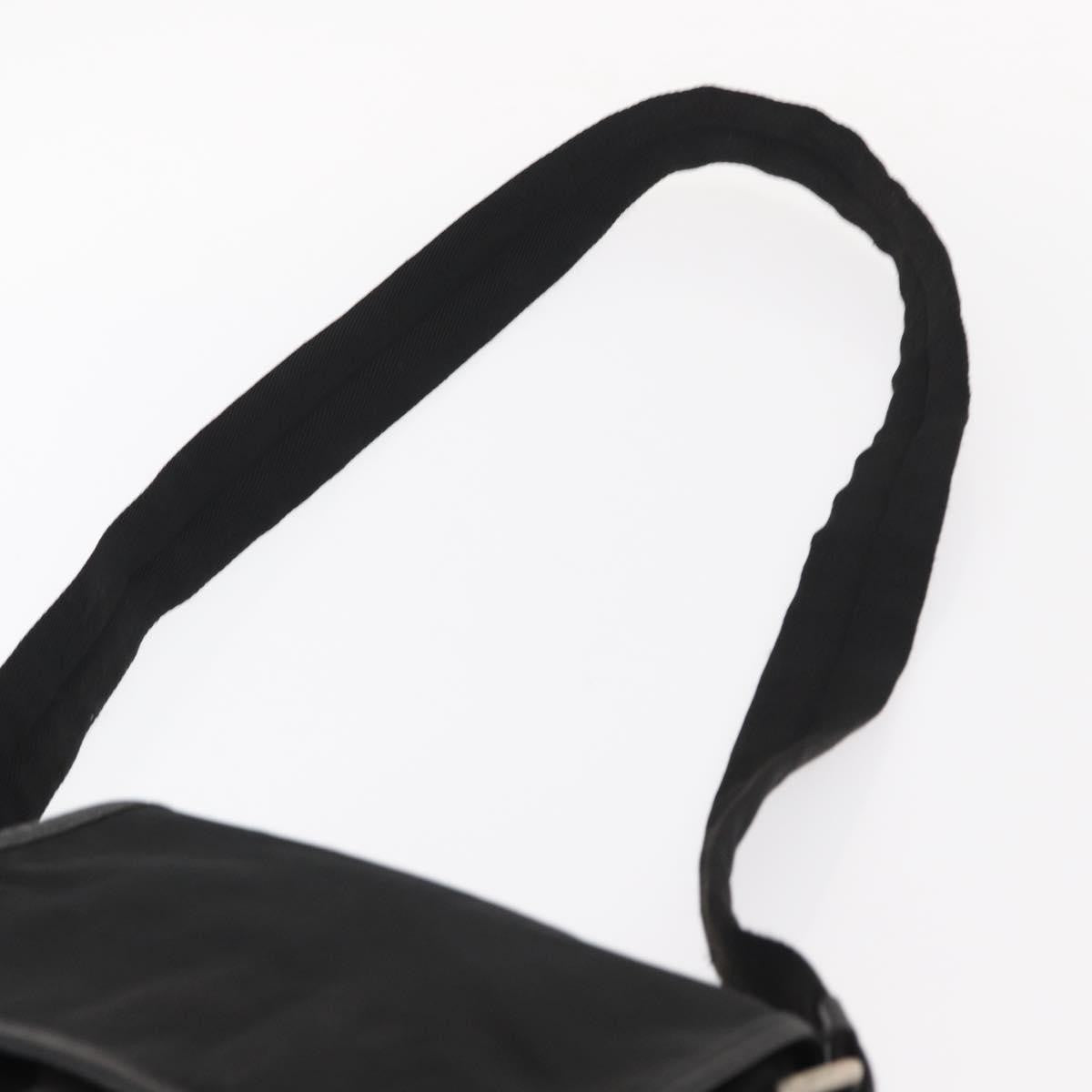 Prada Logo Flap Messenger Bag Tessuto, Black, Nylon, Shoulder Bag