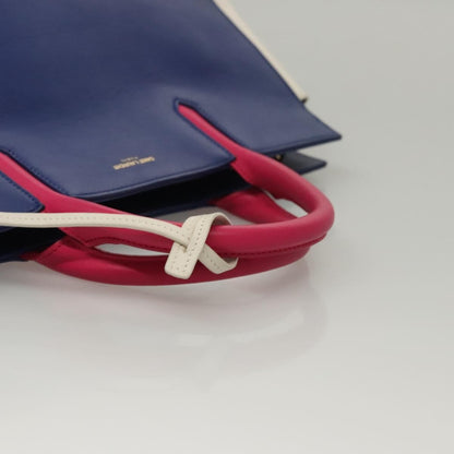 Saint Laurent Multicolor Rive Gauche Cabas Leather, BLUE, LEATHER, Handbag