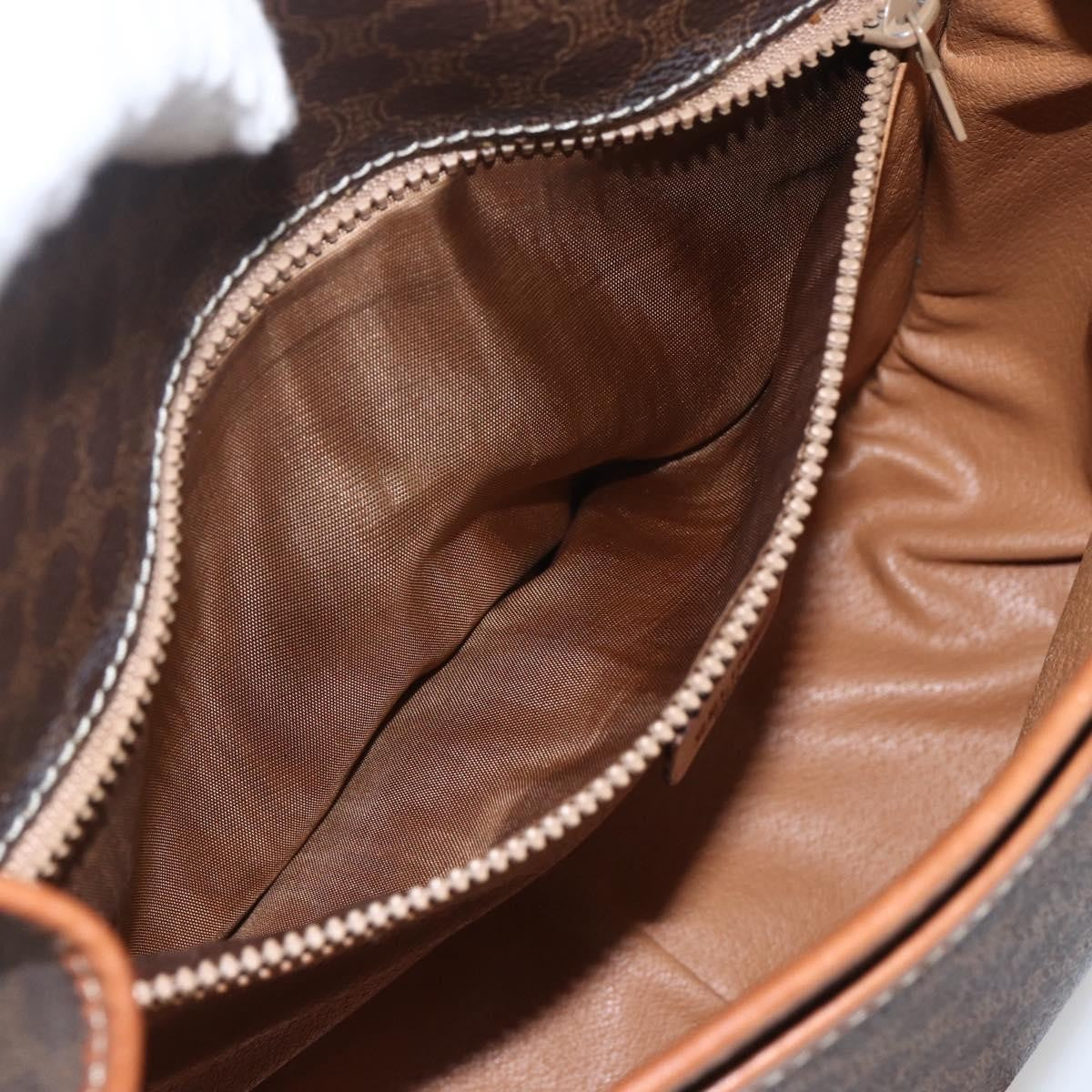 Celine Macadam Shoulder Bag PVC Leather, BROWN, PVC, Shoulder bag
