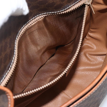 Celine Macadam Shoulder Bag PVC Leather, BROWN, PVC, Shoulder bag