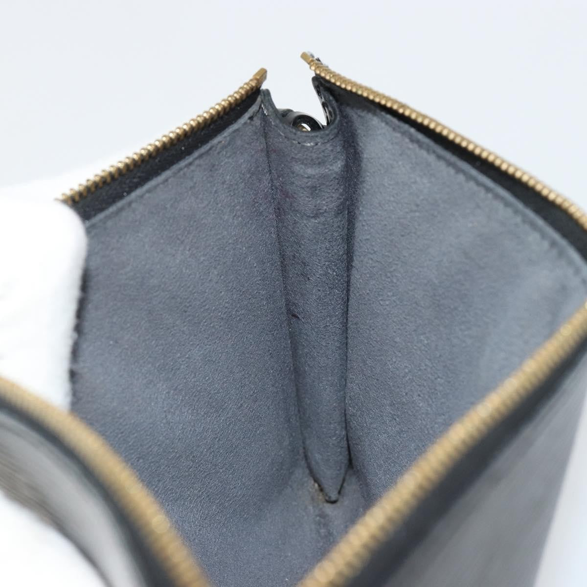 Louis Vuitton Pochette Accessoires Epi Leather, Black, Leather, Clutch