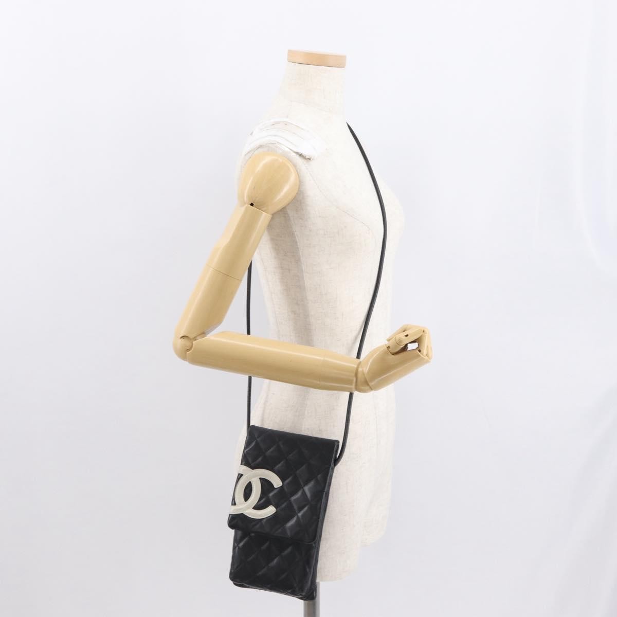 Chanel Cambon Flap Crossbody Bag Quilted Lambskin, SILVER, LEATHER, Shoulder bag