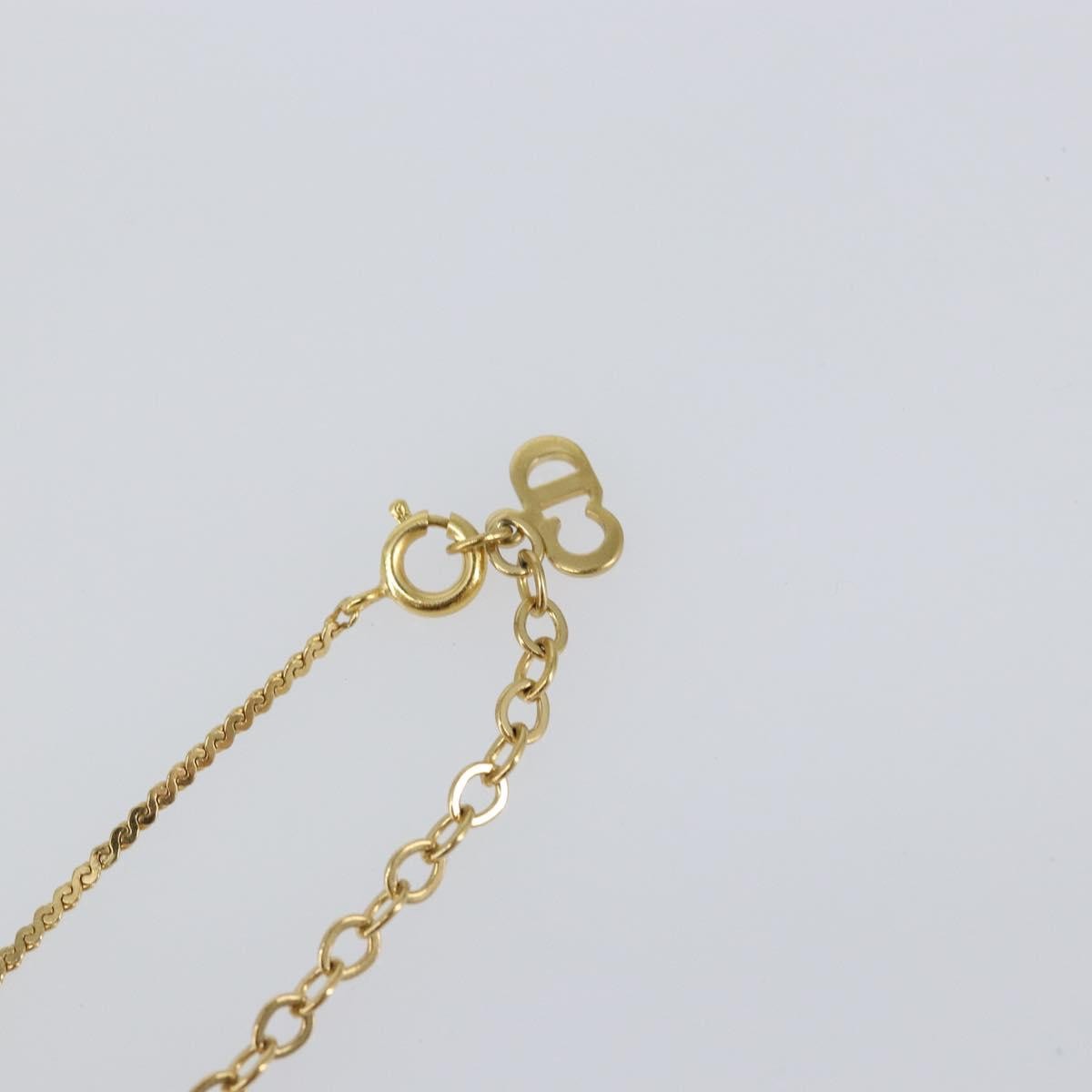 Christian Dior CD Pendant Necklace Metal, GOLD, METAL, Necklace