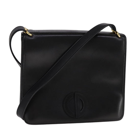 Christian Dior Vintage Shoulder Bag Leather, BLACK, LEATHER, Shoulder bag