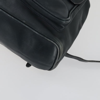 Gucci Vintage Bamboo Backpack Leather, BLACK, LEATHER, Backpack