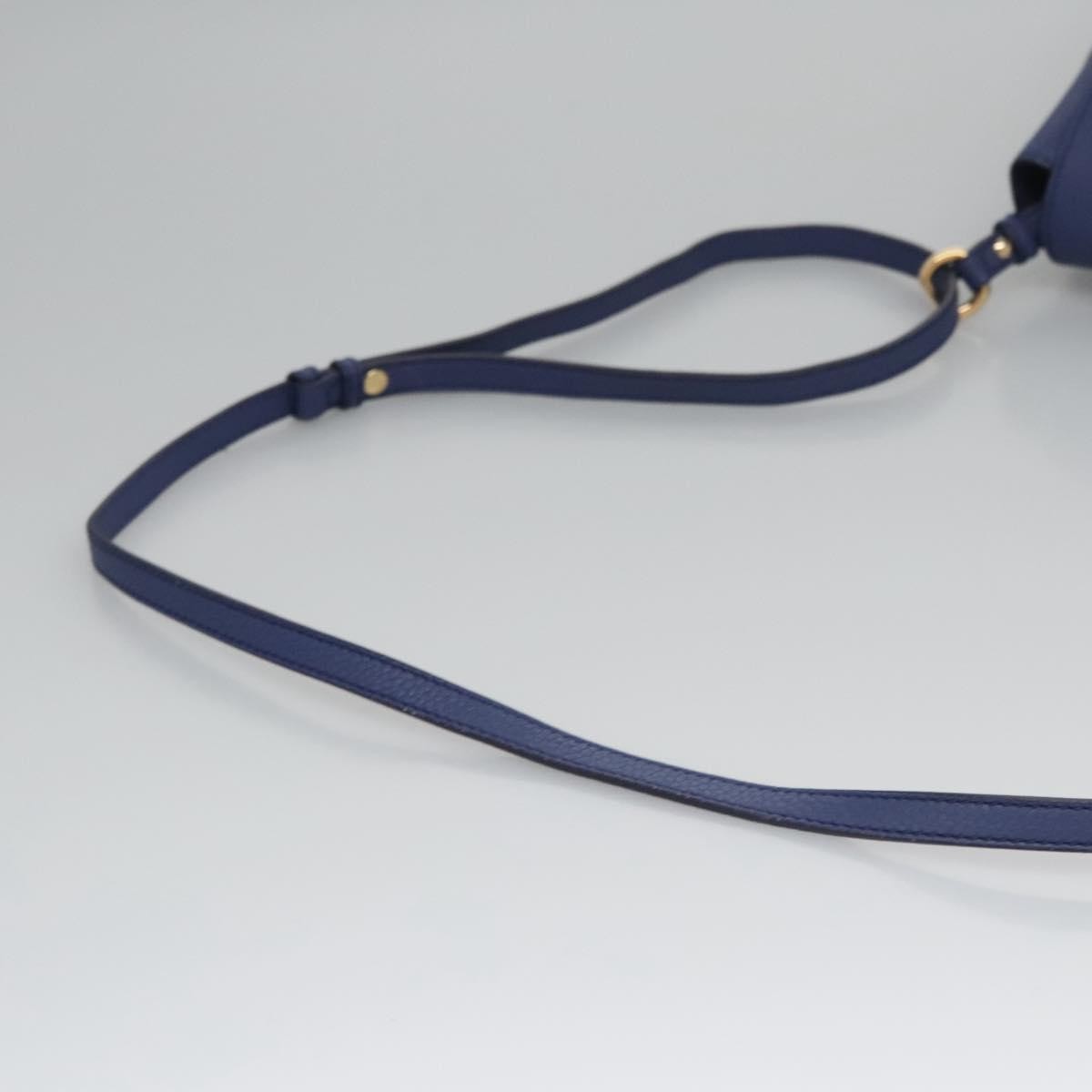 Salvatore Ferragamo Abbey Shoulder Bag Leather, BLUE, LEATHER, Shoulder bag