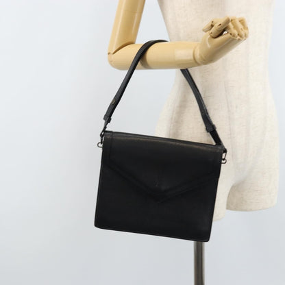Saint Laurent Vintage Handbag Leather, BLACK, LEATHER, Handbag