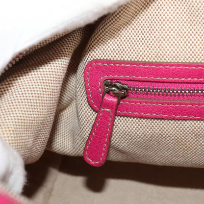 Christian Dior Cannage Handbag Canvas, PINK, CANVAS, Handbag