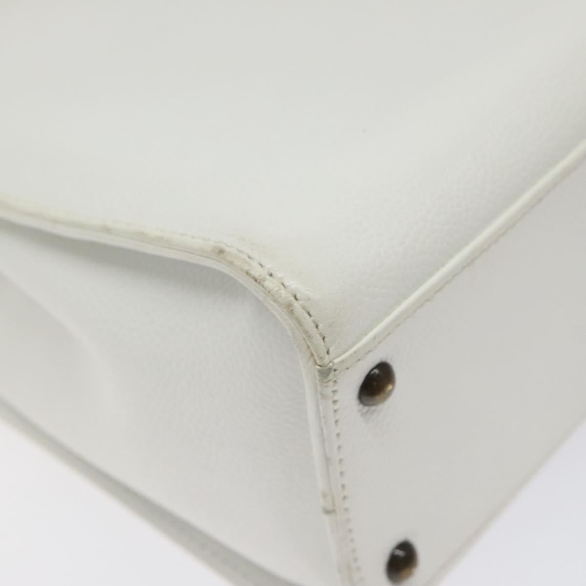 Chanel Vintage CC Lock Tote Caviar, WHITE, LEATHER, Shoulder bag