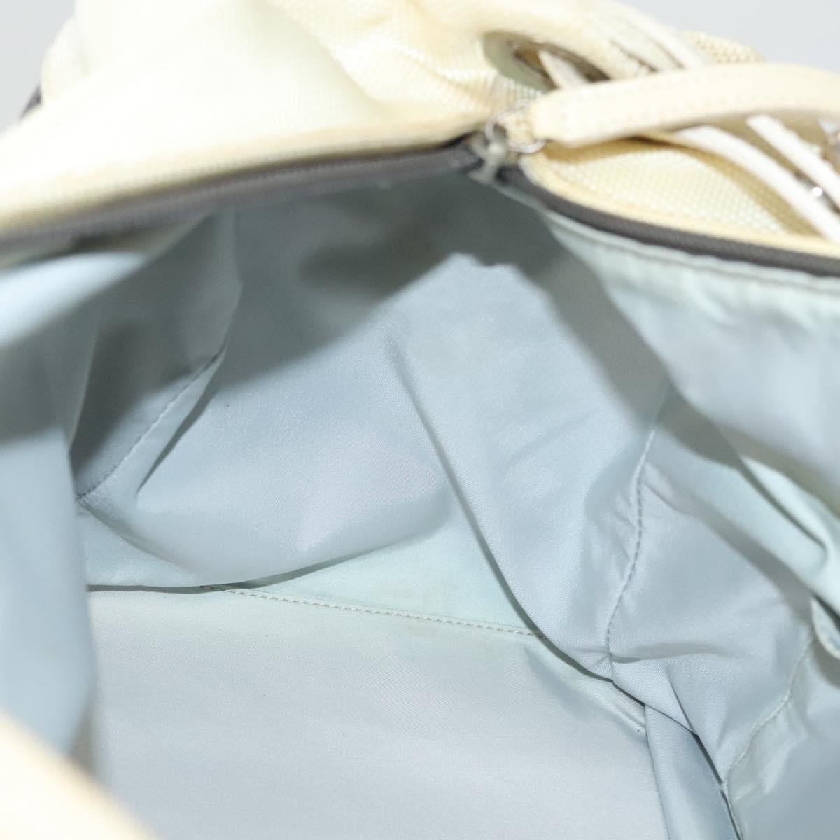 Chanel Biarritz Hobo Quilted Coated Canvas, SILVER, CANVAS, Shoulder bag