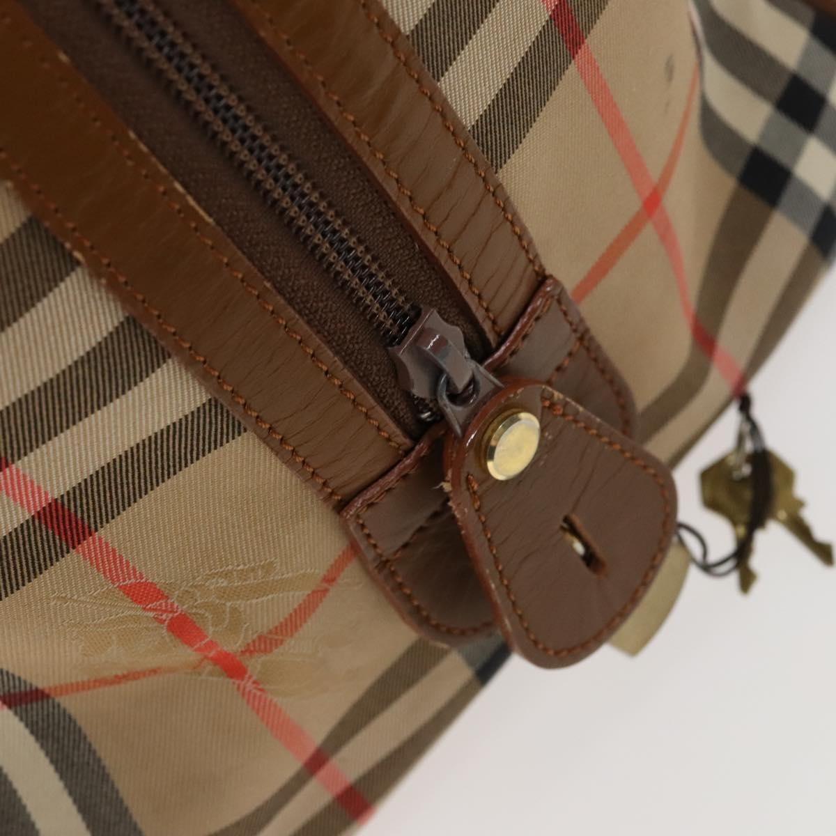 Burberry Vintage Duffle Bag Horseferry Check Canvas, BEIGE, CANVAS, Travel bag