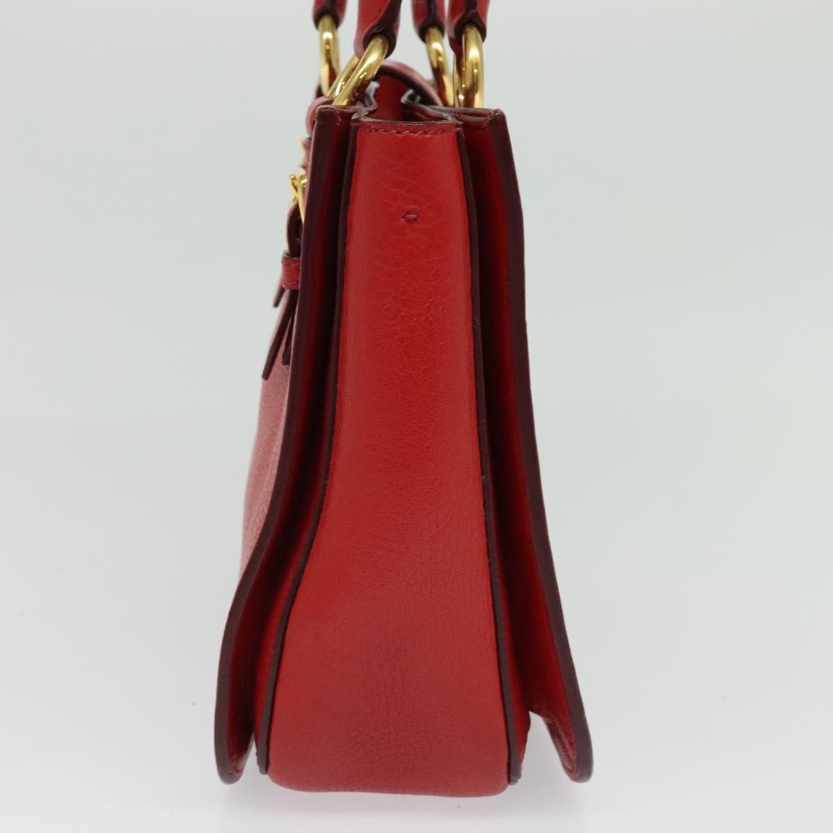 Miu Miu Madras Convertible Lock Tote Leather, RED, LEATHER, Handbag
