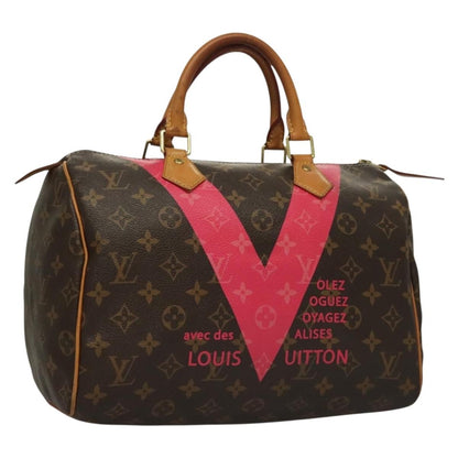 Louis Vuitton Speedy Handbag Limited Edition V Monogram Canvas, BROWN, CANVAS, Handbag
