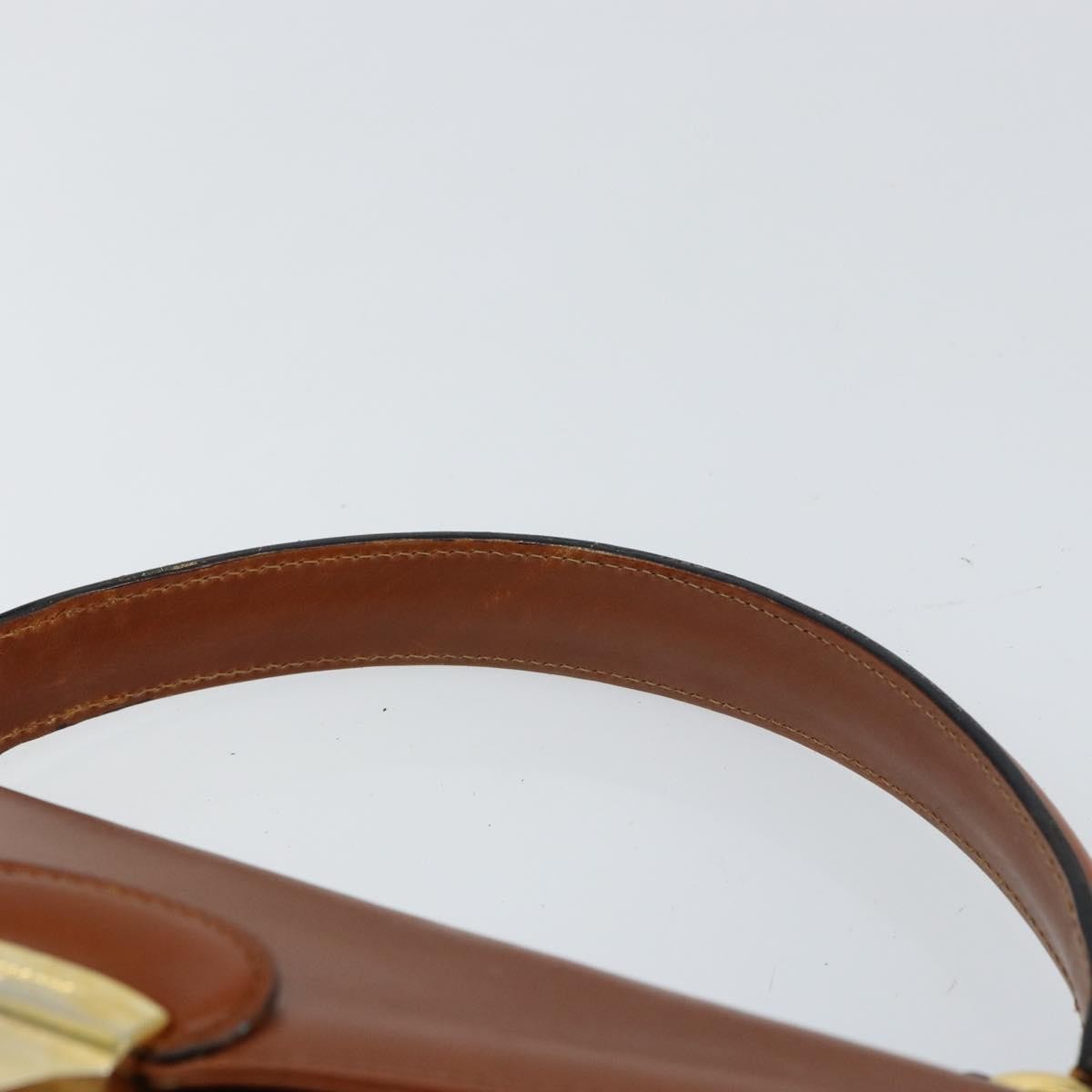 Salvatore Ferragamo Vintage Handbag Leather, BROWN, LEATHER, Handbag