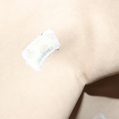 Chanel Vintage Slit Pocket Shoulder Bag Quilted Caviar, BEIGE, LEATHER, Shoulder bag