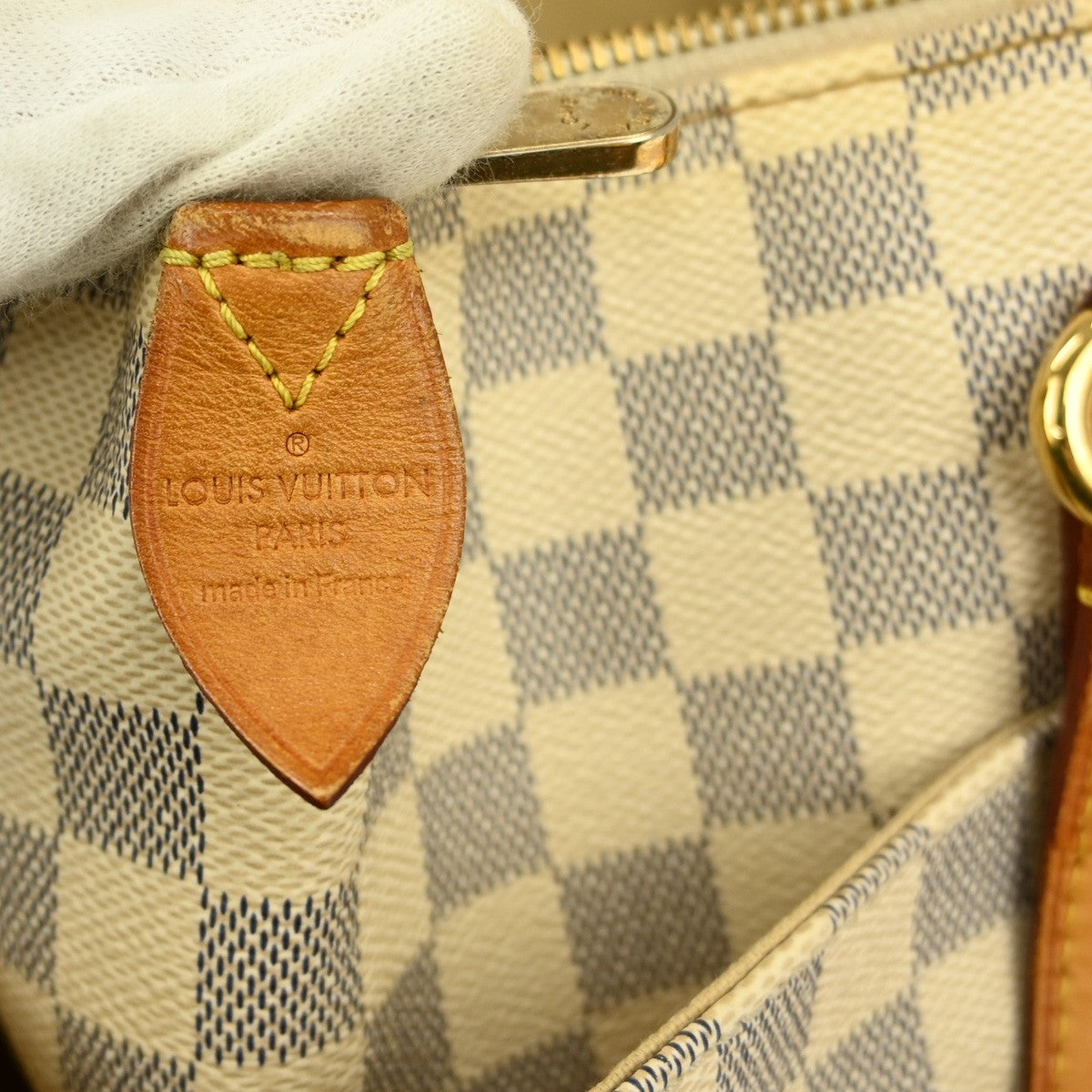 Louis Vuitton Totally Handbag Damier azur, WHITE, CANVAS, Tote bag