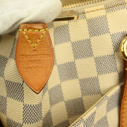 Louis Vuitton Totally Handbag Damier azur, WHITE, CANVAS, Tote bag