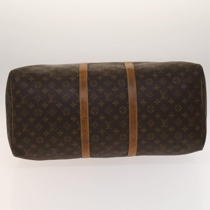 Louis Vuitton Keepall Bag Monogram Canvas, BROWN, CANVAS, Travel bag
