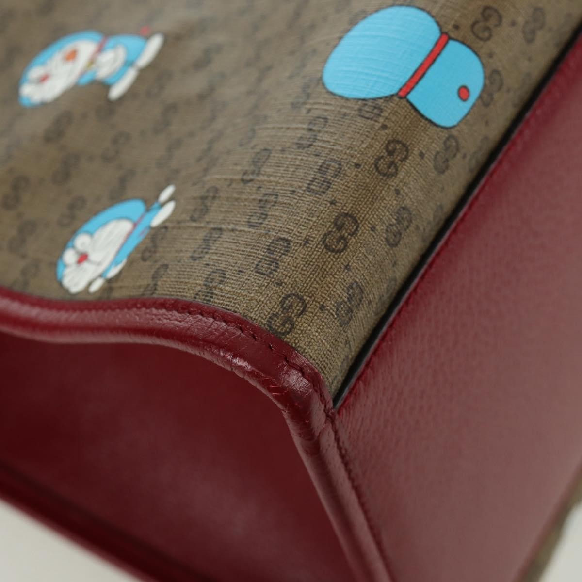Gucci Doraemon Tote Printed Mini GG Coated Canvas, Beige, Canvas, Tote Bag
