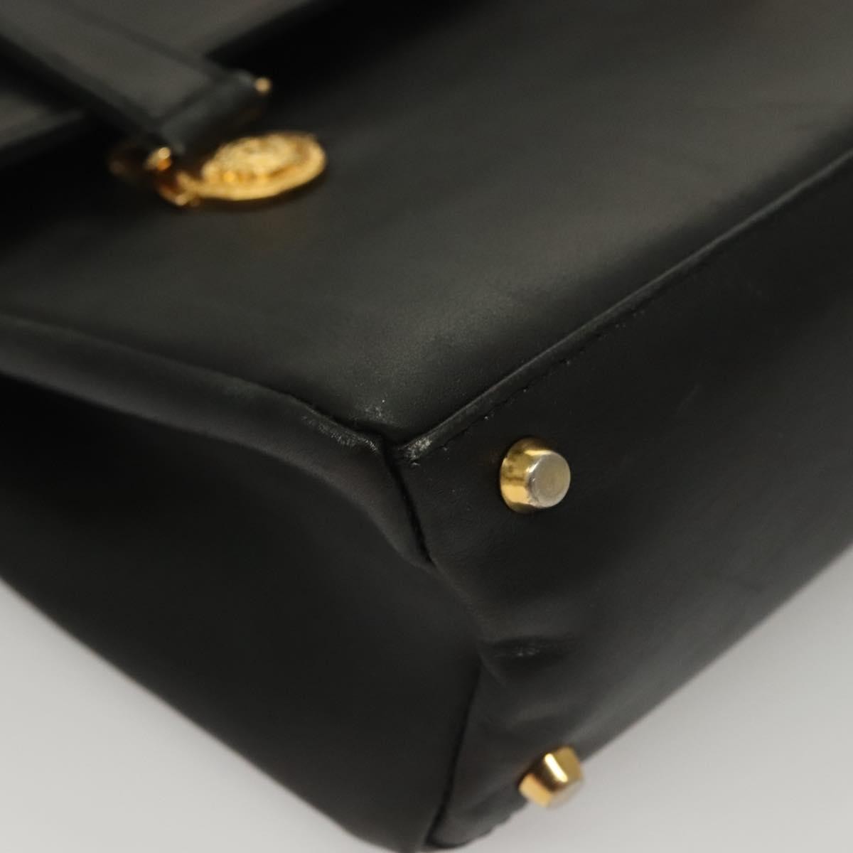 Versace Vintage Flap Shoulder Bag Leather, GOLD, LEATHER, Shoulder bag