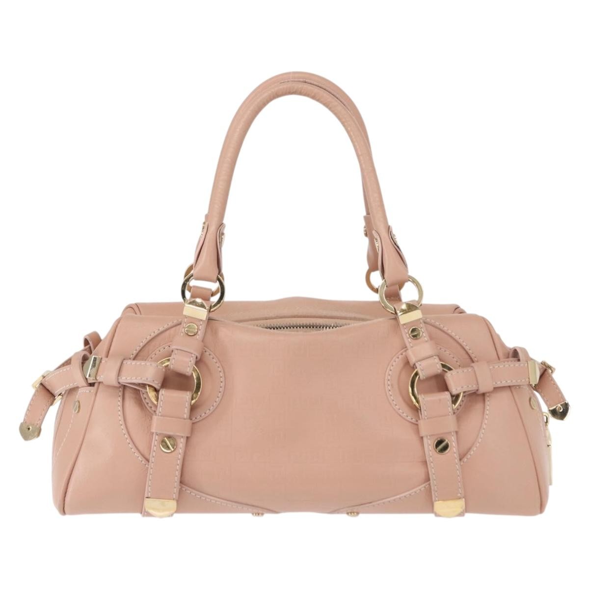 Versace Vintage Medusa Belt Bag Leather, PINK, LEATHER, Handbag