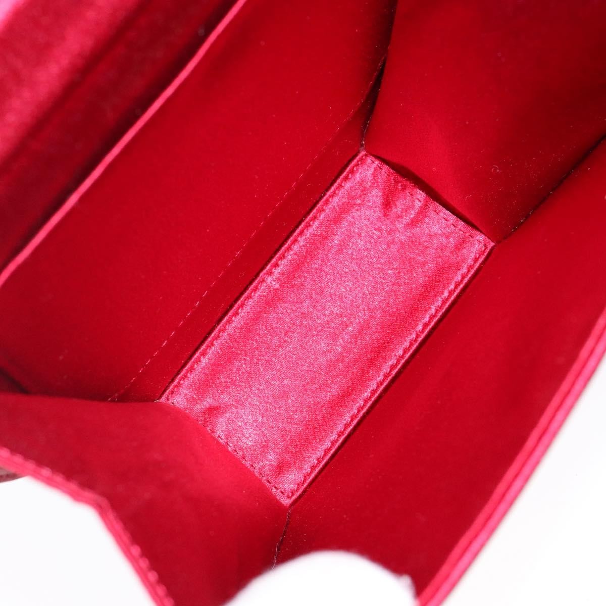 Saint Laurent Vintage Flap Crossbody Bag Silk, RED, SATIN, Clutche & pouche