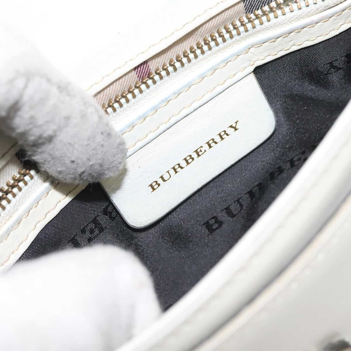 Burberry Flap Shoulder Bag Leather, WHITE, LEATHER, Shoulder bag