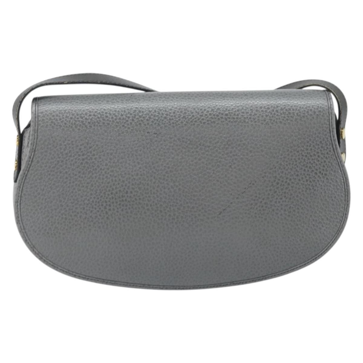 Christian Dior CD Shoulder bag Leather, GRAY, LEATHER, Shoulder bag