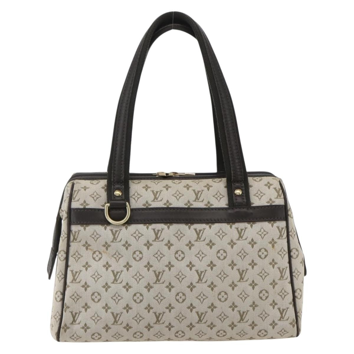 Louis Vuitton Josephine Handbag Mini Lin, KHAKI, CANVAS, Handbag